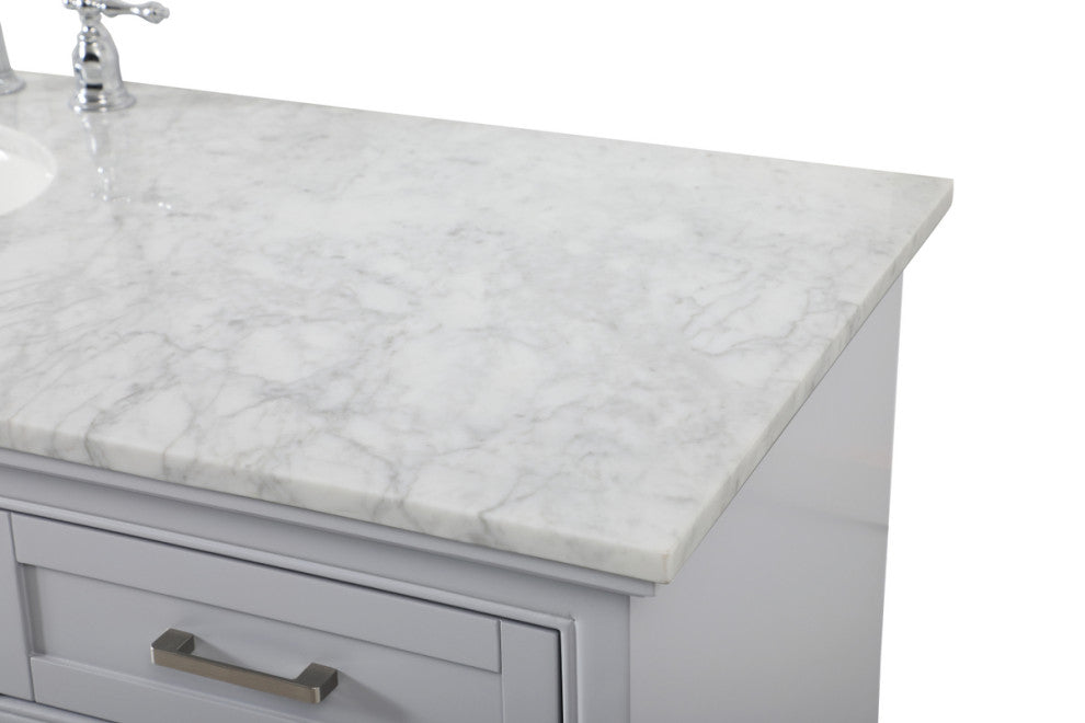 Amber Single Bathroom Vanity, Blue, Grey, 60"
