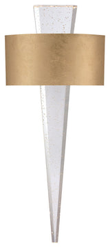 Modern Forms Palladian LED Wall Sconce with Seeded Crystal Glass, Gold Leaf