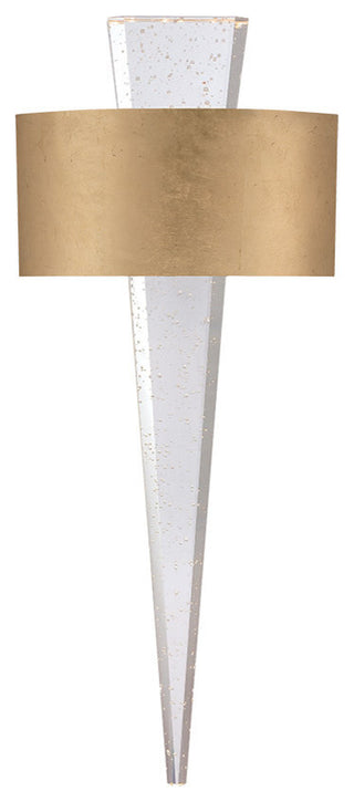 Modern Forms Palladian LED Wall Sconce with Seeded Crystal Glass, Gold Leaf