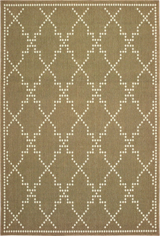 Oriental Weavers Marina Tan/ Ivory Geometric Indoor/Outdoor Rug 6'7"X9'6"