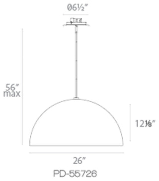 Modern Forms Yolo 26" LED Pendant in Silver Leaf