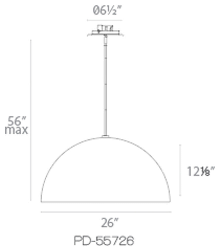 Modern Forms Yolo 26" LED Pendant in Silver Leaf