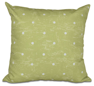 Dorothy Dot, Geometric Print Pillow, Light Green, 16"x16"