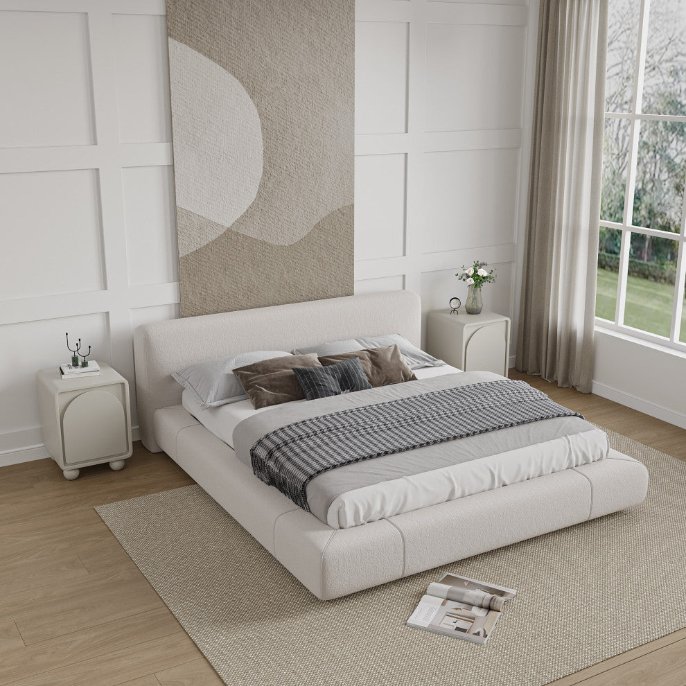 Modern Night Stands with Arched Cabinet Door, Ecological Board