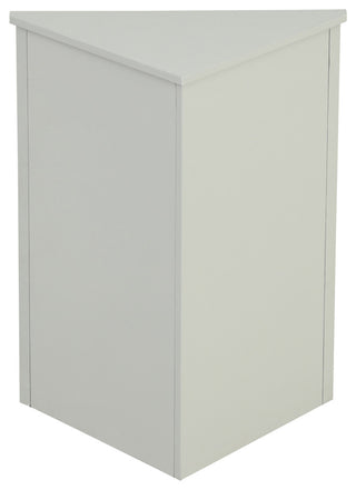 32" Wood 2-door Bathroom Corner Cabinet with Adjustable Shelves, Grey