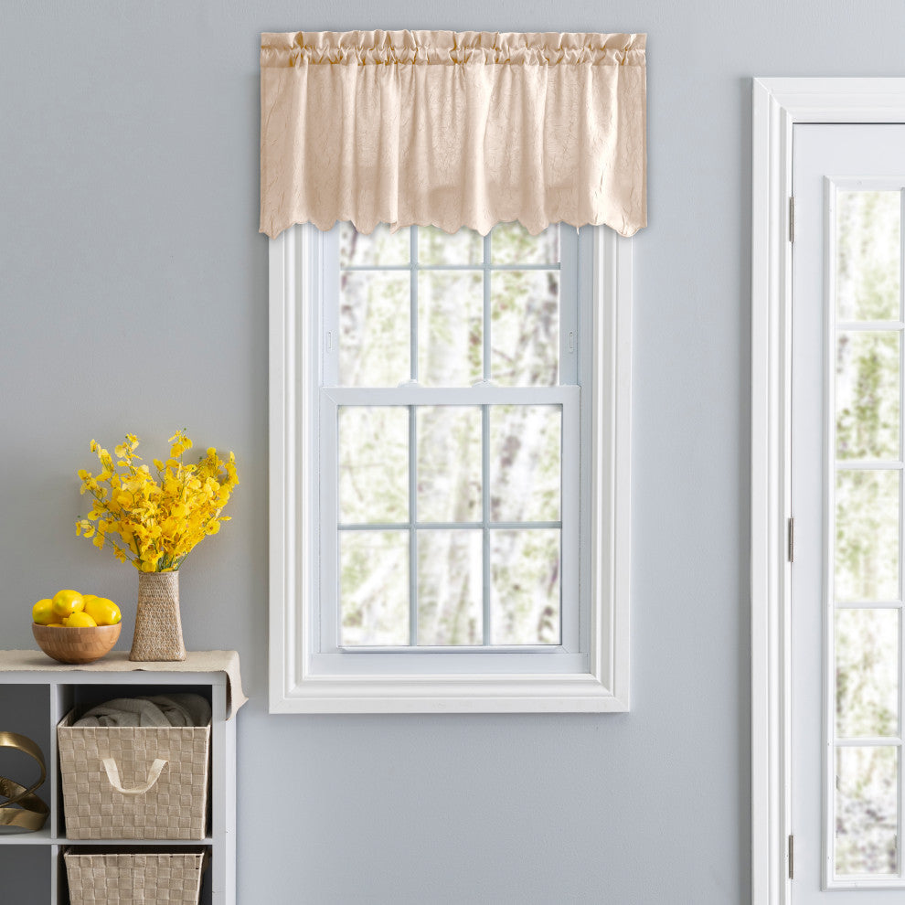 Portland Crushed Taffeta 48" x 15" Valance, Natural