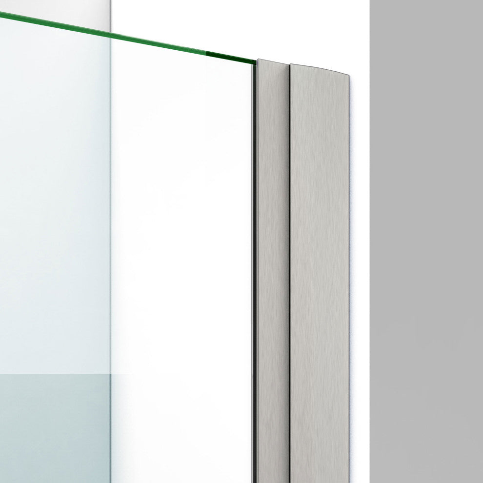 Elegance-LS 36 1/4 - 38 1/4"W Frameless Pivot Shower Door, Brushed Nickel