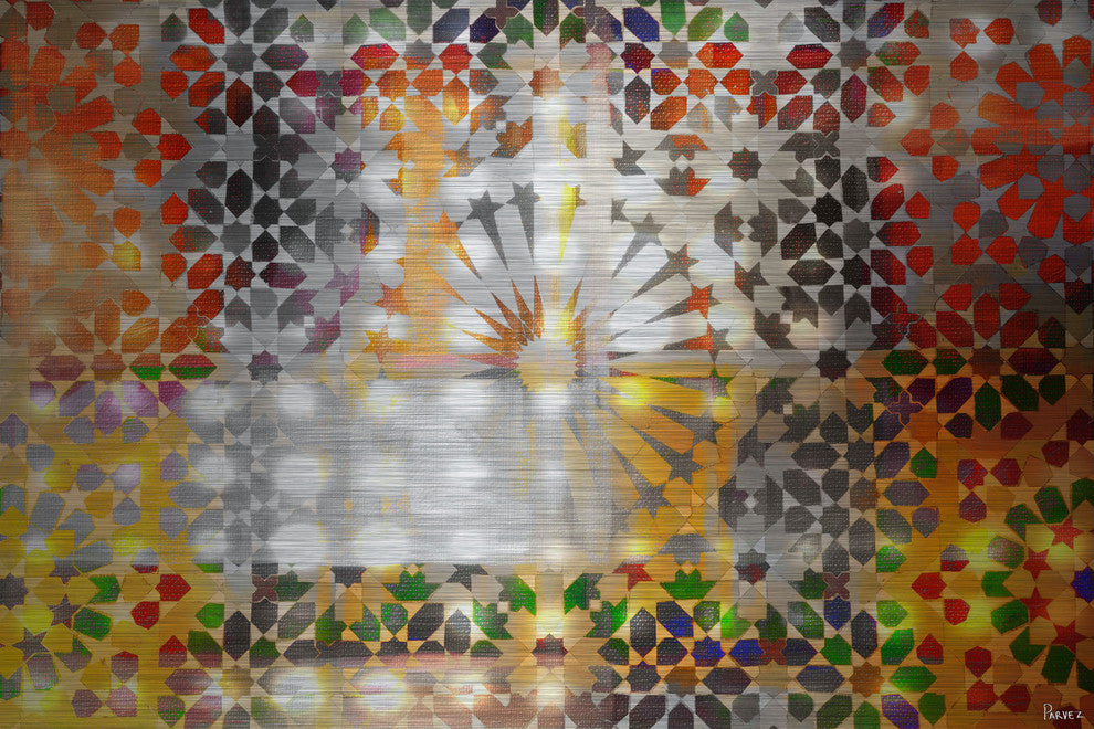 "Marrakesh Nights" UV Ink Print on Brushed Aluminum, 60"x40"