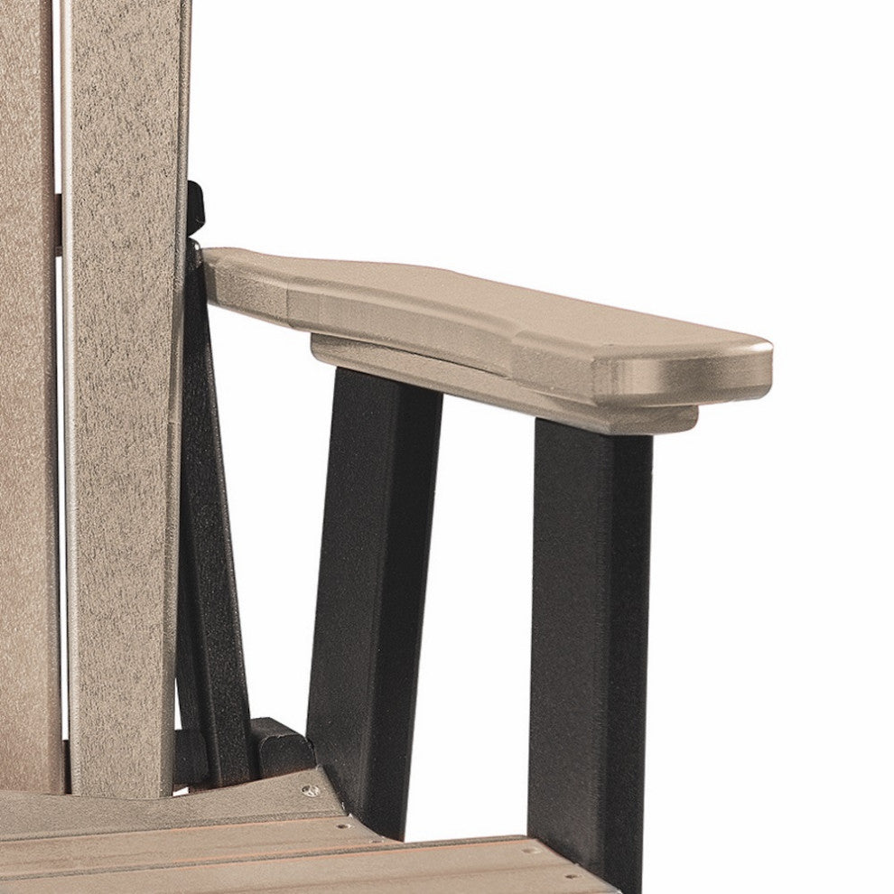OS Home and Office Model 511WWBK Fan Back Chair, Weatherwood With a Black Base