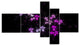 Placer Stars in Distant Galaxy, Abstract Wall Art Canvas, 60"x32", 5 panels