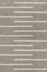 Alaro Berber Stripe Shag, Gray/Ivory, 5 Ft. X 8 Ft.