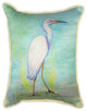 Pair of Betsy Drake Snowy Egret Large Pillows