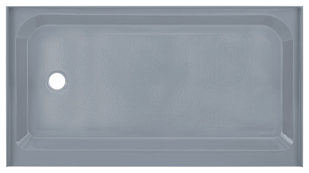Voltaire 48"x36" Single-Threshold, Center Drain, Shower Base, Gray