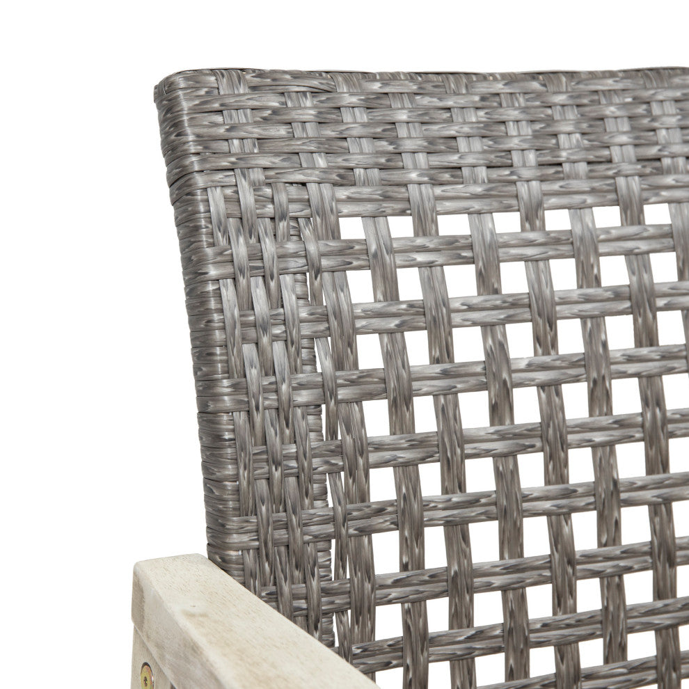 Monterey 6 Seater Outdoor Acacia Wood and Wicker Dining Set