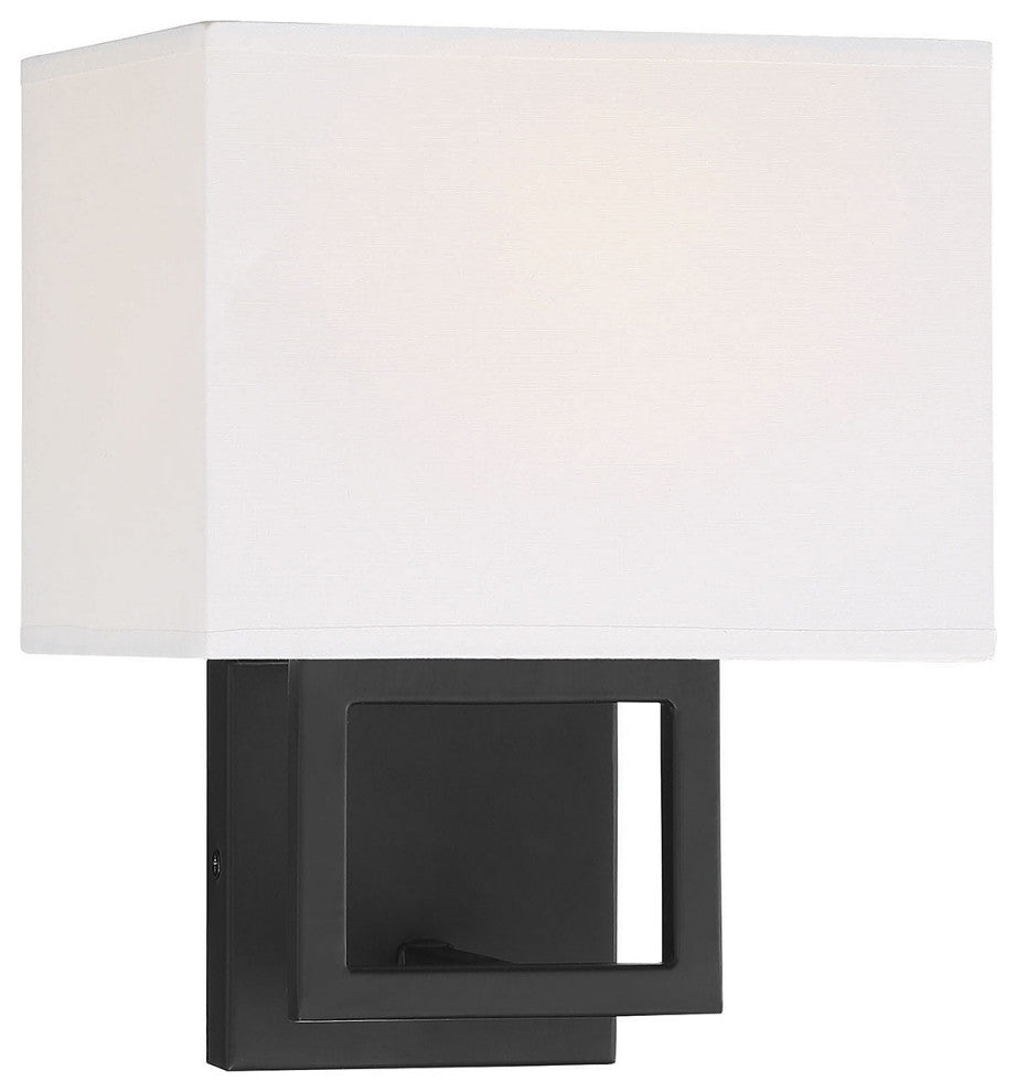 1-Light Wall Sconce, Matte Black