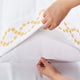 Serenta Puka Lei Embroidered 4 Piece Bed Sheet Set, White, King