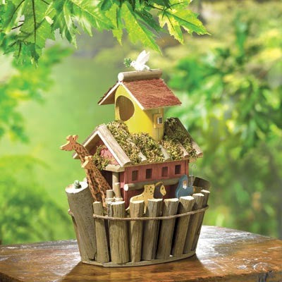 Wood Noah Ark''s Birdhouse