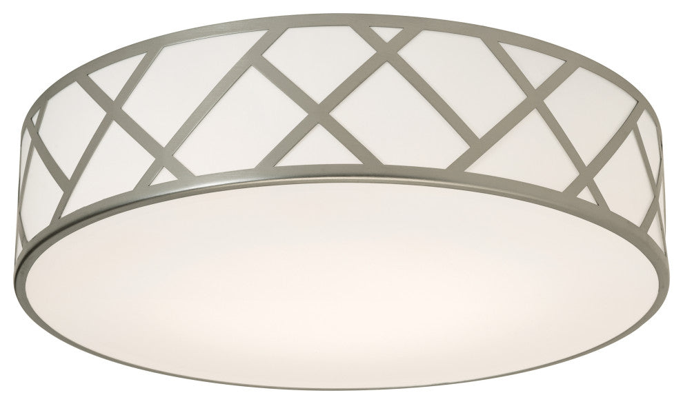 Haven 17'' Flush Mount, Satin Nickel