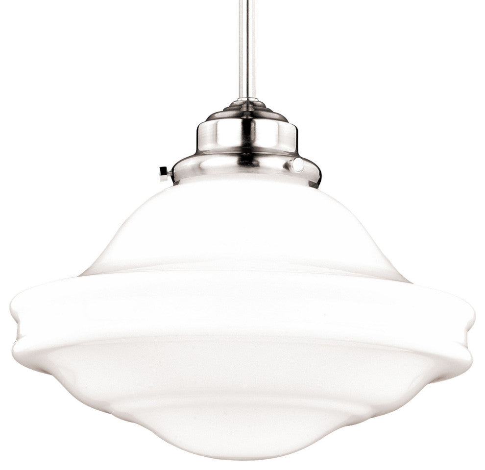 Vaxcel Lighting P0243 Huntley 1 Light 12"W Pendant - Satin Nickel
