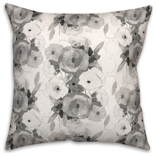 Grayscale Florals 18x18 Spun Poly Pillow