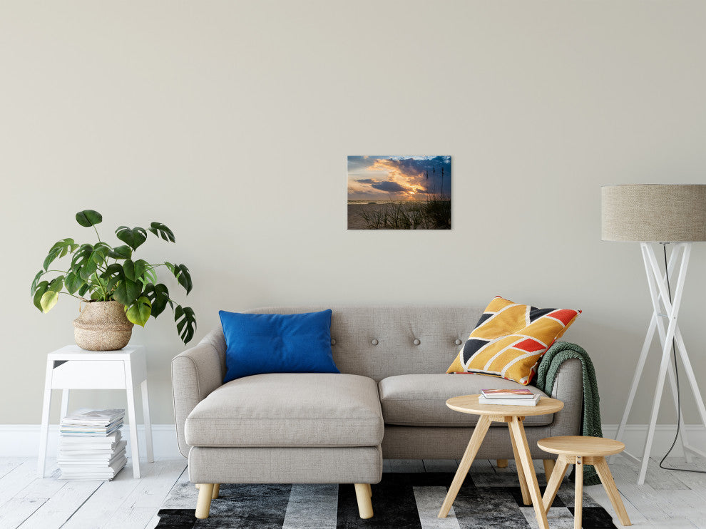 Coastal Wall Artwork: Anna Maria Island Beach Sunset 2 Canvas Print, 12" X 16"