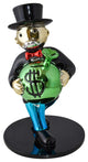 Vibrant Monopoly Man Holding Money Bag Resin Statue Small Size: 10" x 10" x 16