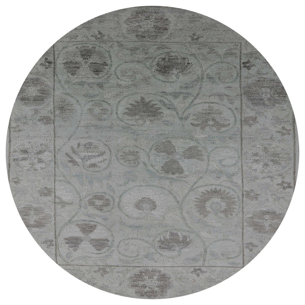 Ahgly Company Indoor Round Mid-Century Modern Area Rugs, 6' Round
