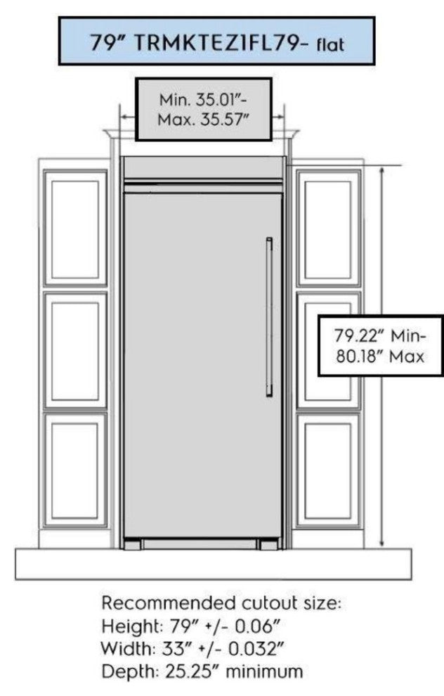 Frigidaire TRMKTEZ1FL79 79 Inch Single Column Flat - Stainless Steel