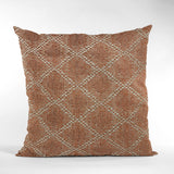 Plutus Brown Diamond Luxury Throw Pillow, 12"x20"