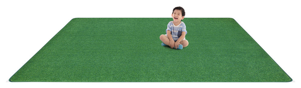 Kid Essentials Rug, Just Kidding, Grass Green, 4'x6'