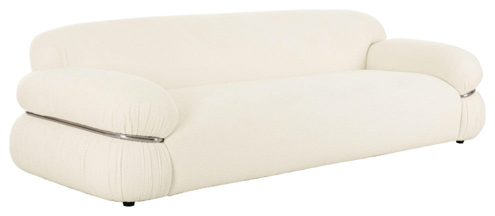 Leyla Cream Boucle Sofa Cream
