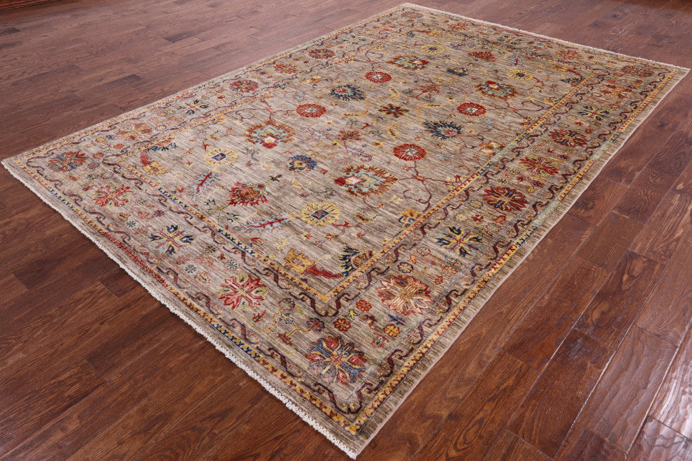 Persian Tabriz Hand-Knotted Wool Rug 6' 7" X 9' 10" Q5785