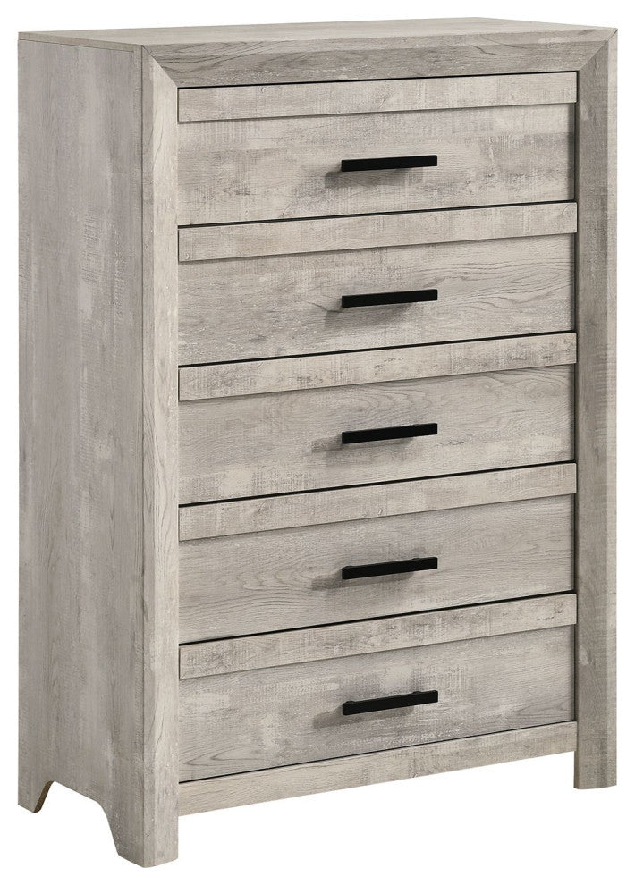 Ellen 5 Drawer Chest, White