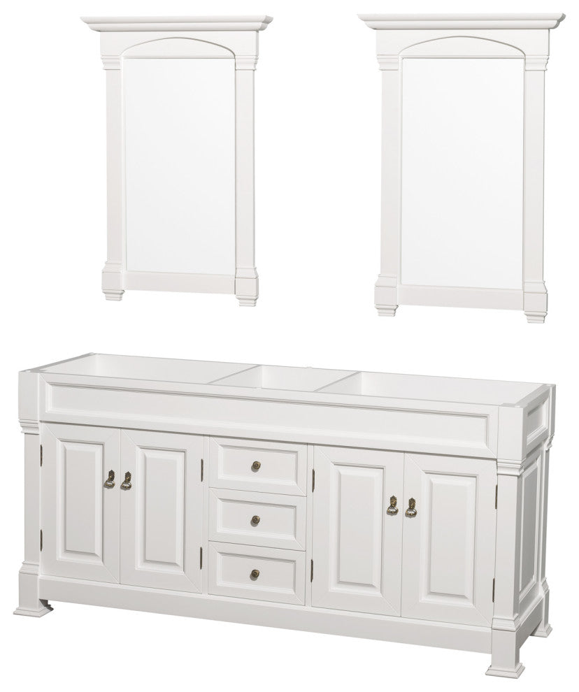 72 Inch Double Bathroom Vanity in White