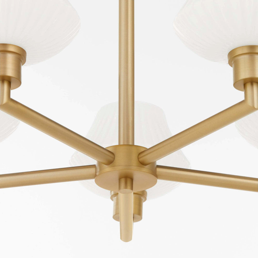 Quorum International 6221-5 Ayala 5 Light 28"W Chandelier - Matte Black