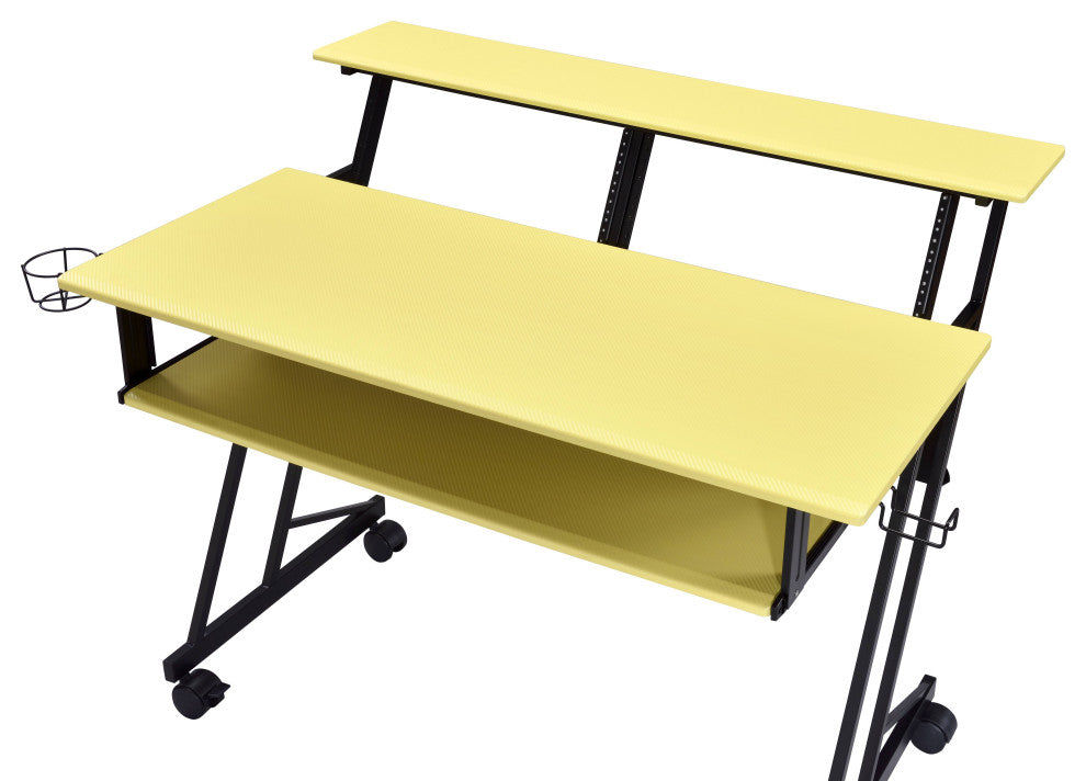 ACME Suitor Music Recording Studio Desk, Yellow and Black