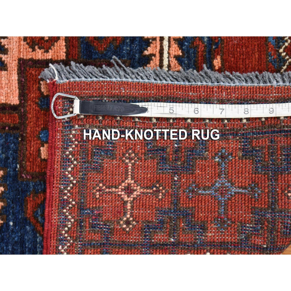 Rust Red, Afghan Ersari, Hand Knotted Pure Wool Oriental Rug, 3'10"x5'10"