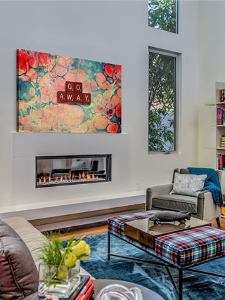 "Go Away" Print on Canvas by Sylvia Cook