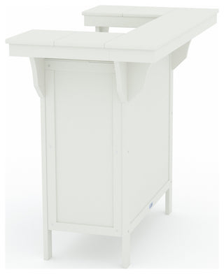 LuXeo Bailey-Cabo Serving Counter 3-Piece Set, White