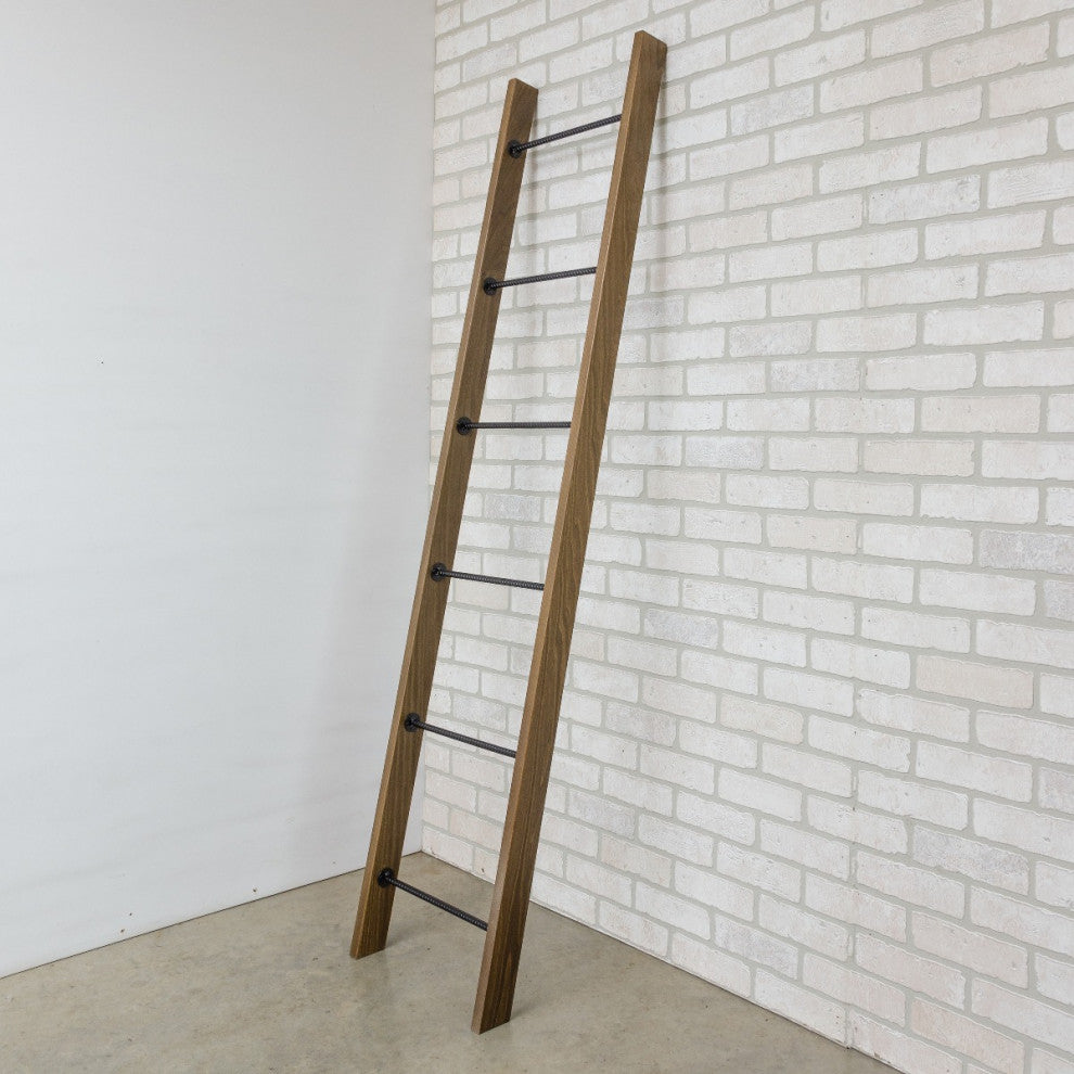 Laurel 6 ft Accent Ladder, Brushed Brass