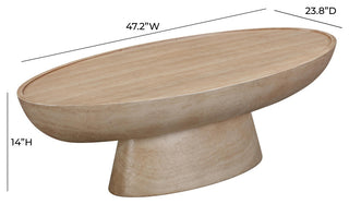 Eclipse Textured Faux Travertine Indoor/Outdoor Table, Travertine, Coffee Table
