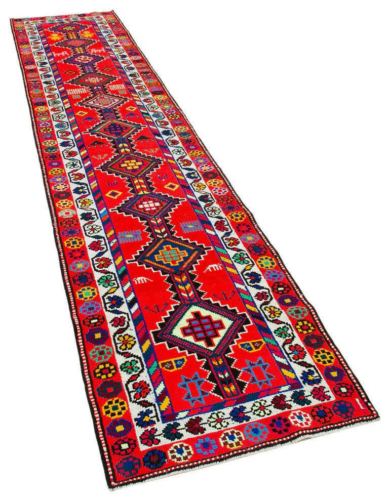 Rug N Carpet - Handmade Oriental 2' 9" x 12' 8" One-of-a-Kind Runner Rug