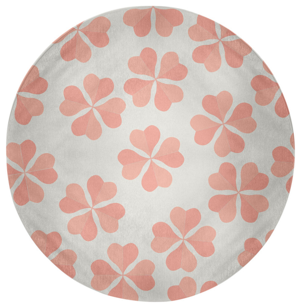 Lucky Patch St. Patrick's Day Chenille Rug, Sunwashed Red, 5' Round