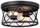 CHLOE Lighting CH2D323BK12-CF2 IRONCLAD 2 Light Black Ceiling Fixture