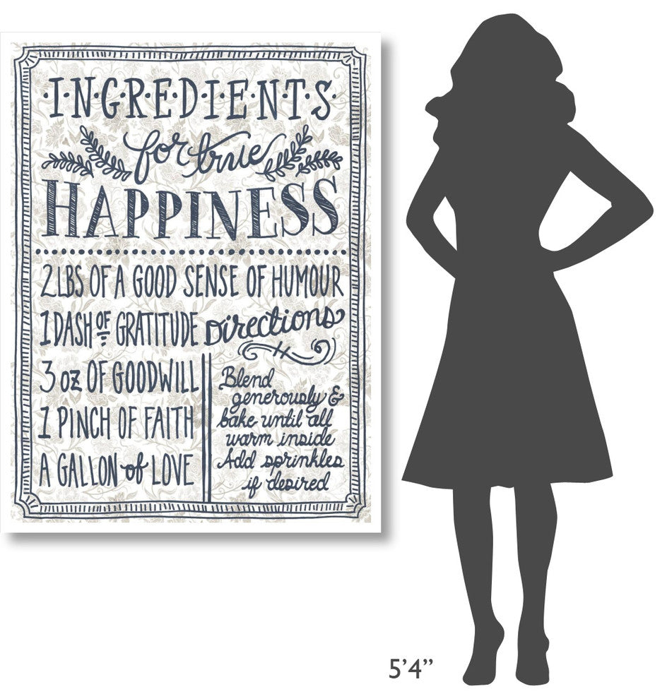 "Ingredients For Life Ditzy Floral II Neutral" Print by Mary Urban, 38"x50"