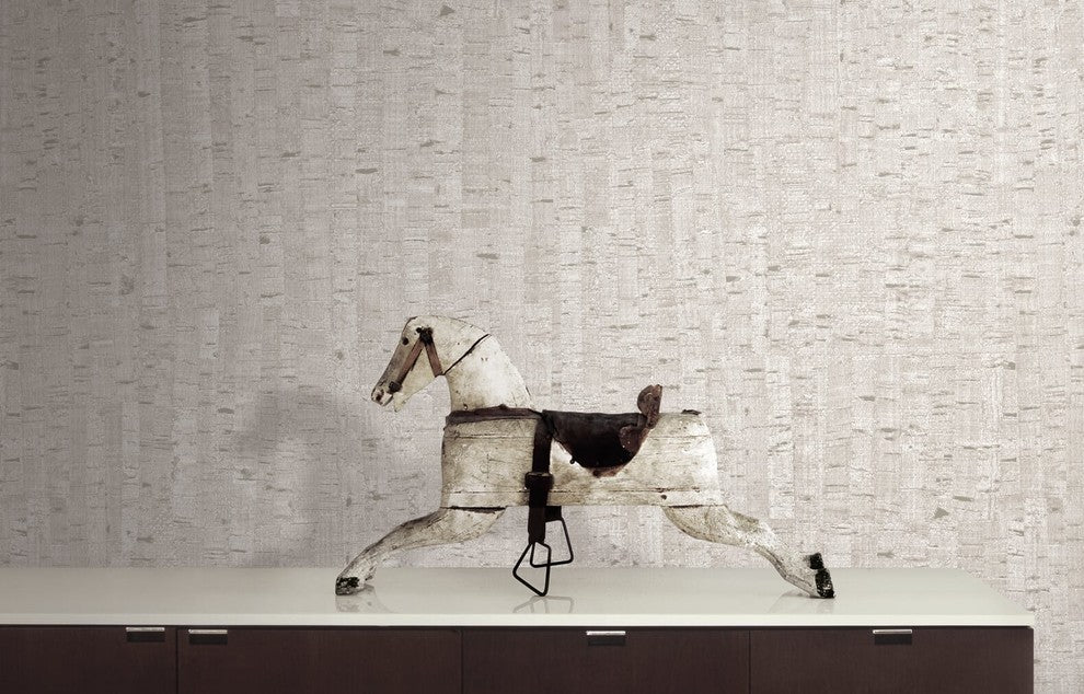 Serendipity 2, Traditional Damask Solid Wallpaper, Light Gray, Sample