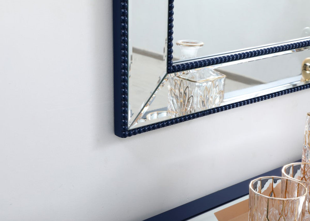 Indie Beaded Mirror, 48"x32", Blue