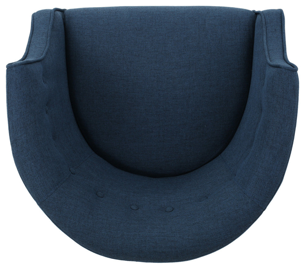 GDF Studio Davidson Tub Design Upholstered Accent Chair, Navy Blue