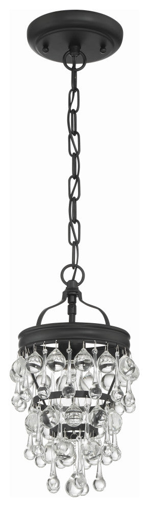CRYSTORAMA Calypso 1 Light Matte Black Mini Chandelier