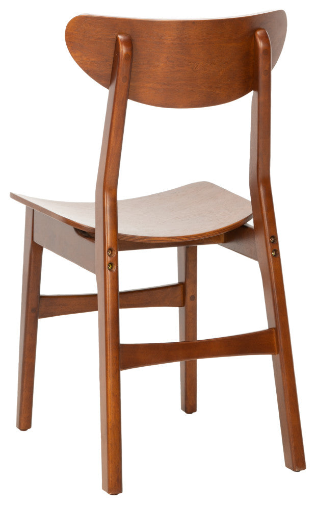 Safavieh Lucca Retro Dining Chair, Set of 2, Walnut